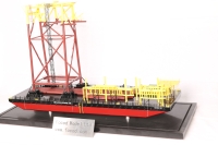 customized model of 91m barge with jacket